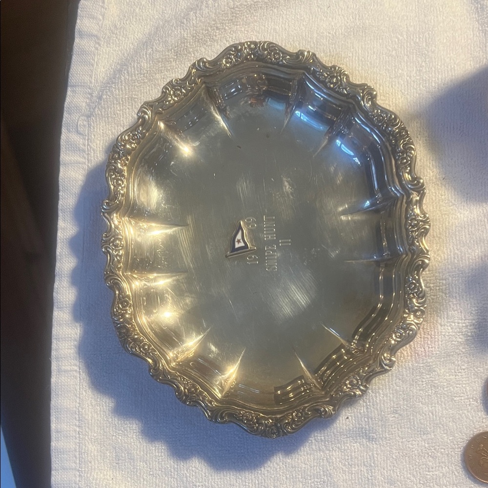 Elegant Silver Trophy Tray